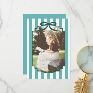 Teal Green Graduation Thank You Card