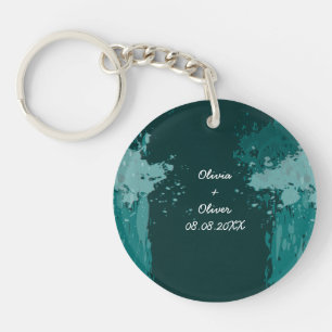 Teal Green Keychain Wedding Favor