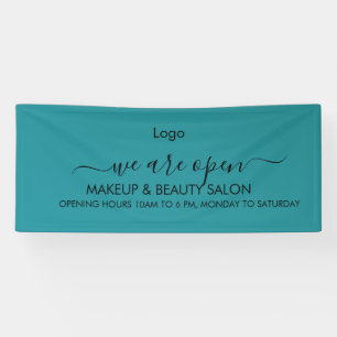 Teal Green Lips Beauty Salon Banner