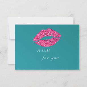 Teal Green Lips Beauty Salon gift certificate