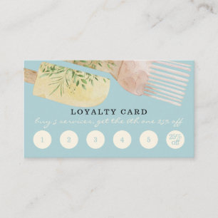 Teal Green Loyalty Unique Pastry Cooker Bakery Business Card