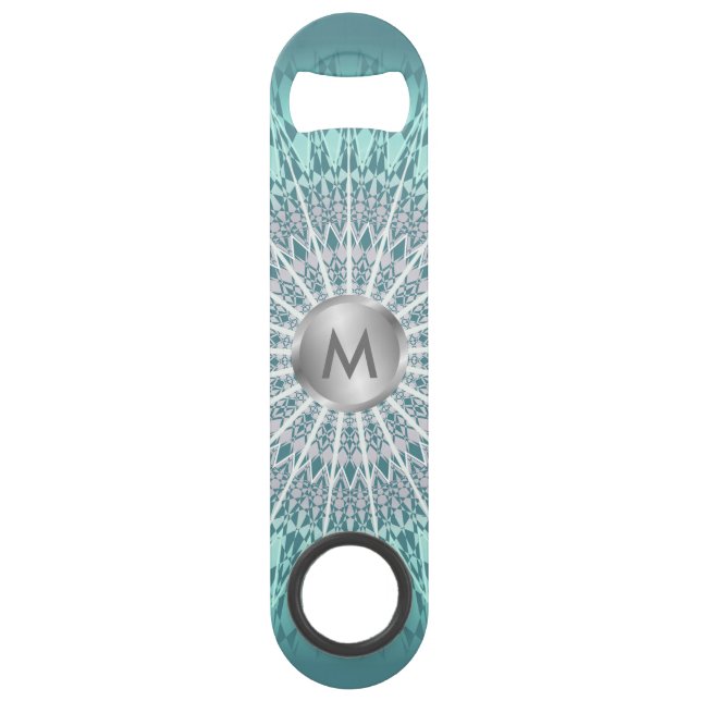 Teal Green Mandala Monogram (Back)