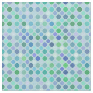 teal, green, purple, blue and pink dots fabric