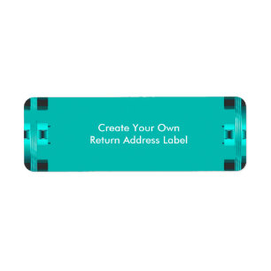 Teal Green Return Address Label