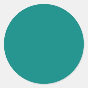 Teal Green Solid Colour Classic Round Sticker
