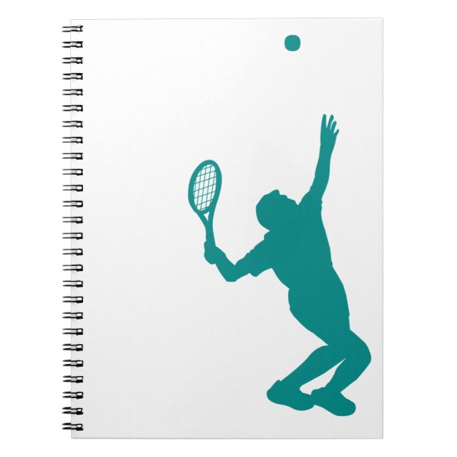 Teal Green Tennis Notebook (Front)