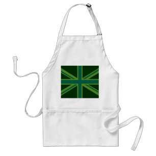 Teal Green UK Union Jack Decor Standard Apron