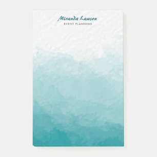 Teal Green Watercolor background Post-it Notes