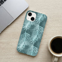 Teal Green Watercolor Tropical Leaf