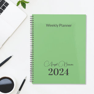 Teal Green Weekly Monthly Business Planner