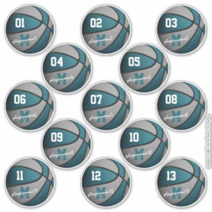 teal grey basketball 13 team members names