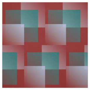 teal grey burgundy squares fabric