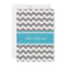 Teal Grey Chevron Bat Mitzvah Invitations
