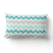 Teal Grey Chevron Decorative Pillow
