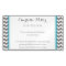 Teal Grey Chevron Magnetic Business Card
