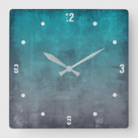 Teal Grey Modern Rustic omber Abstract