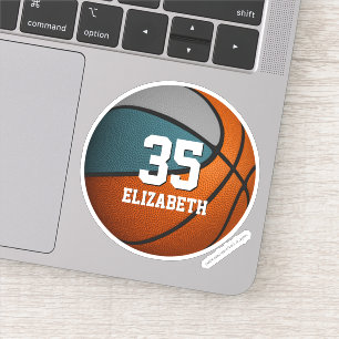 teal grey team colours girls boys basketball