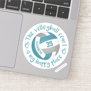 teal grey volleyball court my happy place