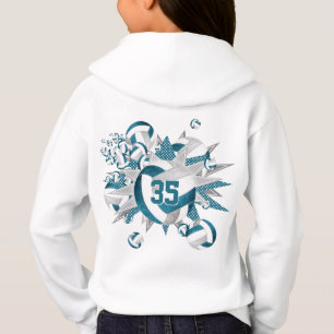 teal grey volleyballs stars girls jersey number