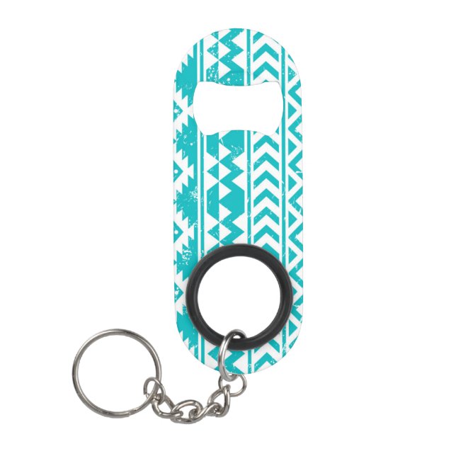 Teal Grunge Aztec Tribal Pattern (Front)