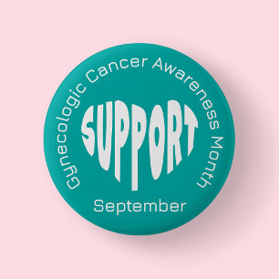 Teal Gynaecologic Cancer Awareness Month Button