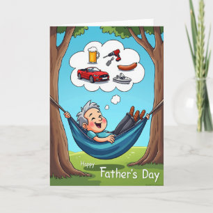 Teal Hammock Fathers Day Card