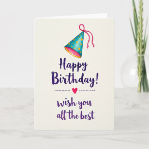 Teal Hat Birthday Card