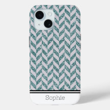 Teal Herringbone Custom Samsung