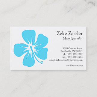 Teal Hibiscus Business Card
