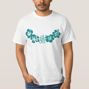 Teal Hibiscus Lei Hawaii Souvenirs T-Shirt