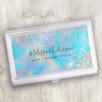 Teal Holographic Glitter Stone