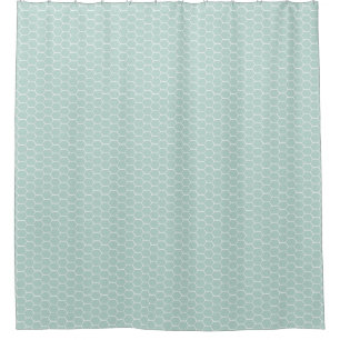 Teal Honeycomb Shower Curtain