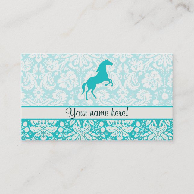Teal Horse Business Card (Front)