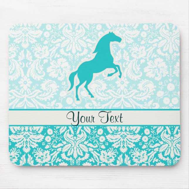 Teal Horse Mouse Mat (Front)
