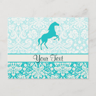Teal Horse Postcard