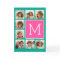 Teal & Hot Pink Instagram 8 Photo Collage Monogram