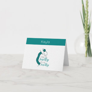 Teal I Feel Knitty, Oh So Knitty Note Card