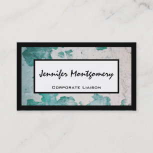 Teal Industrial Texture Professional Business Card