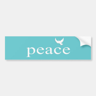 Teal Inspirational Peace Quote Bumper Sticker