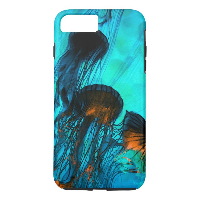 Teal Jelly Fish Case-Mate iPhone Case (Back)