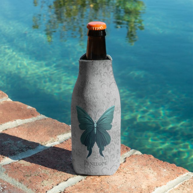 Teal Jewelled Butterfly Bottle Cooler (In Situ Pool)