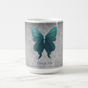Teal Jewelled Butterfly Coffee Mug