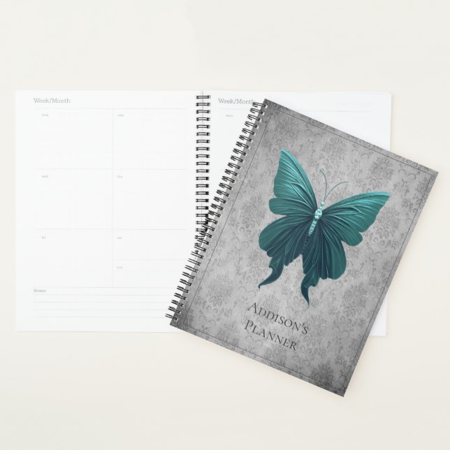 Teal Jewelled Butterfly Planner (Display)