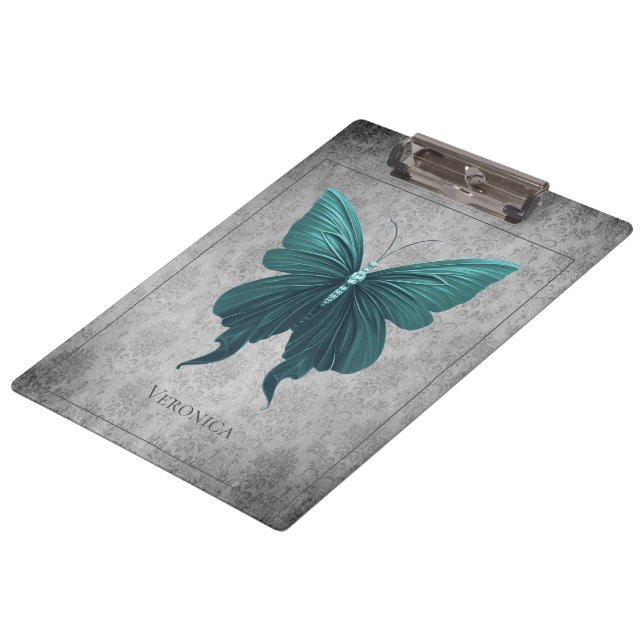 Teal Jewelled Dragonfly Clipboard (Angled)