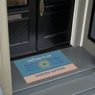 Teal & Khaki   Endless Summer Welcome Doormat