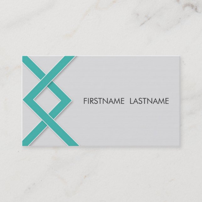 Teal Knot Personal Networking Business Cards (Front)