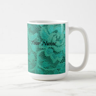 Teal Lace Coffee Mug