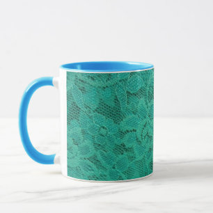 Teal Lace Mug