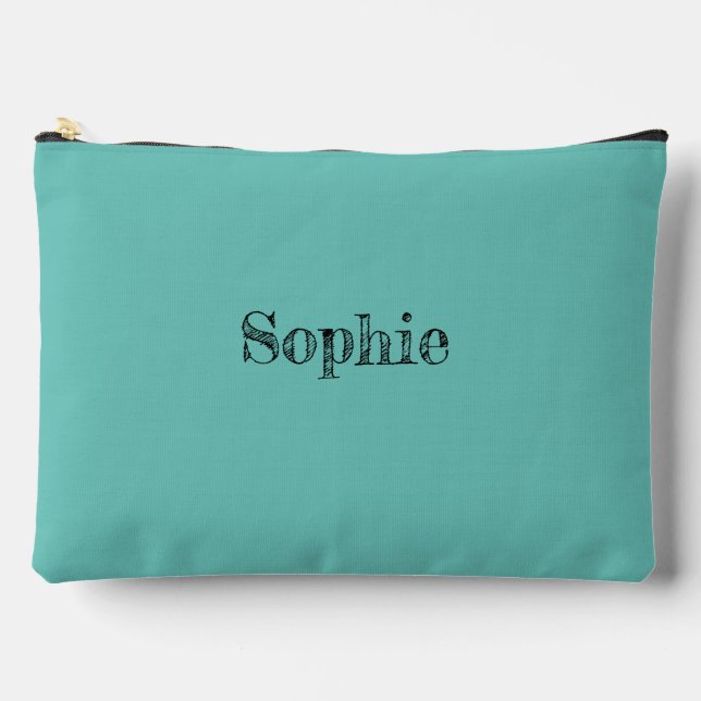 Teal Large  Accessory Pouch (Front)