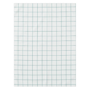 Teal Large Grid Check Tablecloth